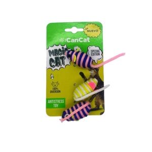 Juguete CanCat Ratón con Pluma x 3un