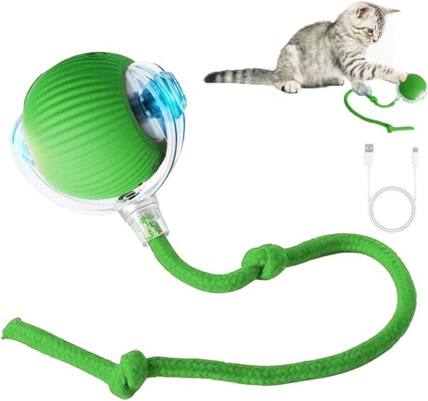 Juguete Para Gatos Pelota Con Cuerda Interactiva Inteligente - Image 3