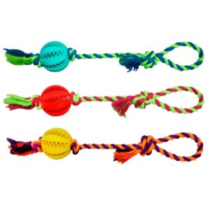 Soga con pelota de Beisbol c/manija Bestia peluda